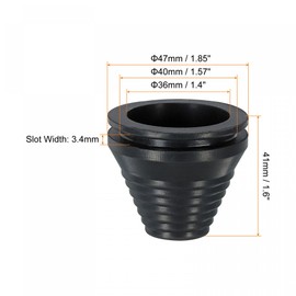 sourcing map Rubber Grommet Mount Hole 40 mm Conical for Wire Protection of Thick Plate, Pack of 12