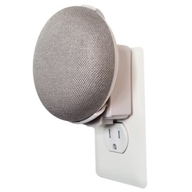 Dot Genie Google Home Mini Backpack: el soporte para montaje en pared de salida más sencillo y más limpio para mini asistentes de voz domésticos de Google: no se requiere envoltura de cable - Diseñado en EE.UU. (Blanco)