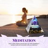 RUOJAS Orgone Pyramid Healing Crystal Meditation Positive Energy Generator Amethyst,