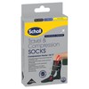 Scholl Flight Socks Compression Hosiery Black M9-12, 1 Count
