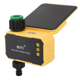 Sprinkler Timer, Smart Remote Control WiFi Water Timer with Solar Panel, Dual Power Programmable Irrigation Hose Timer, APP Automatic Irrigation Controller System for Lawn, Yard