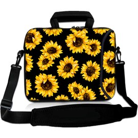 RICHEN 17 inch Laptop Shoulder Bag Carrying Case with Handle Fits 15.6/16/17/17.3/17.4 inch Laptop Notebook (16-17.3 inch, Sunflowers)