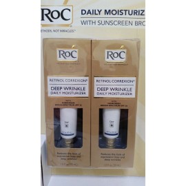 RoC (2) Tubes - Roc Retinol Correxion Deep Wrinkle Daily Moisturizer 1.0 oz ea
