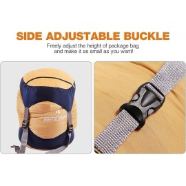 REDCAMP Ripstop Compression Stuff Sack Lightweight Sleeping Bag Camping Hiking ORANGE - MEDIUM