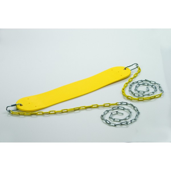 Standard Swingset Seat with Chains | Yellow | 150lb Capacity