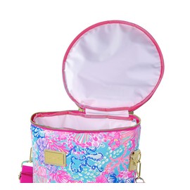 Lilly Pulitzer Insulated Soft Beach Cooler with Adjustable/Removable Strap and Double Zipper Close, Splendor in The Sand