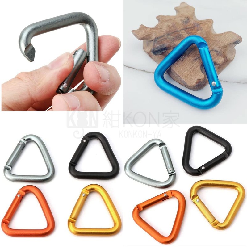 KON Carabiner, Triangle, Stylish, Keychain, Aluminum Alloy, Keychain, Accessories, Multi-functional