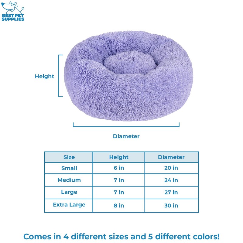 Best Pet Supplies Round Donut Dog Bed with Plush Faux