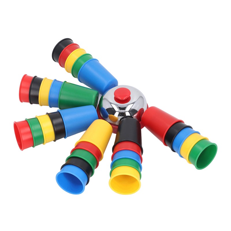 Stacking Cups Card Games Toy Early Educational Training Colorful Interactive