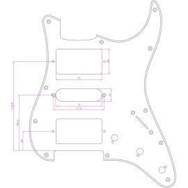 Allsound 3-ply Mint Green HSH Pickguard for Humbucker Fender Stratocaster Strat USA/MIM