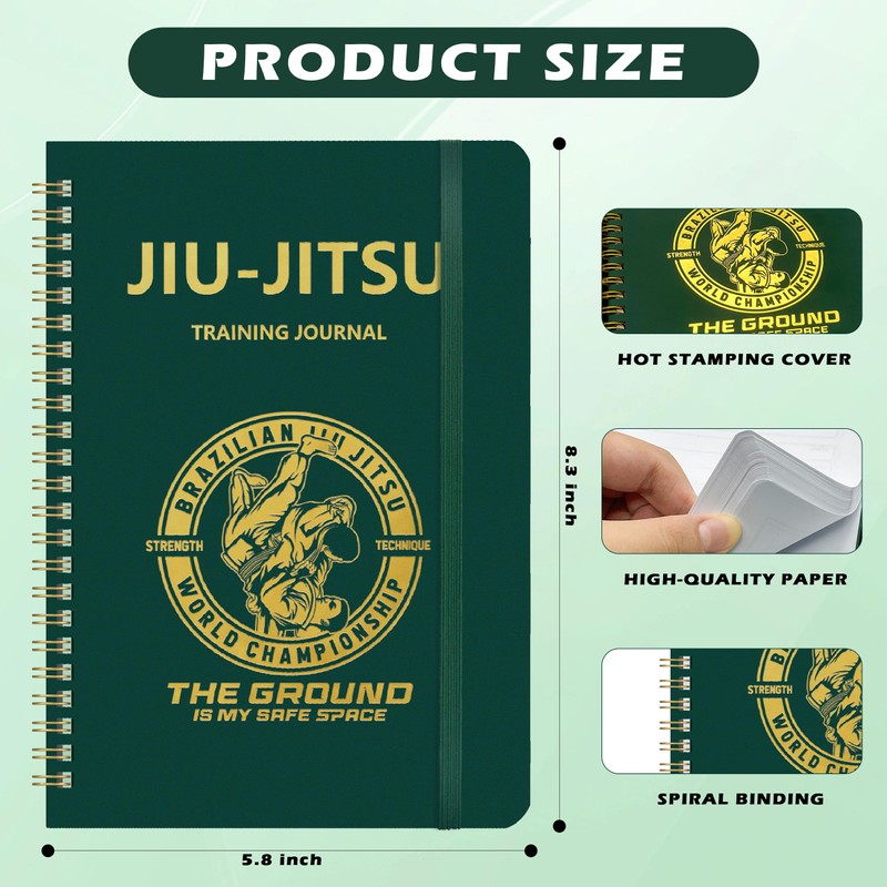 LKTHSEEK Jiu Jitsu Training Journal BJJ Notebook for Martial Arts