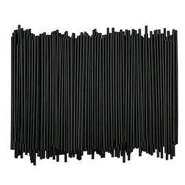 [2,000 Count] 5 Inch Plastic Stirrer Straws Sticks (Black) Short Coffee Sip Straws
