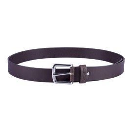 Alpenleder Lech Leather Belt - Robust Genuine Leather Belt - 40 mm Shortenable Full Leather Belt Made of Buffalo Leather Brown for Men and Women, Coffee