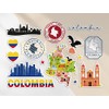 A5 Sticker Sheet Colombia Vinyl Stickers - Landmarks Culture Map