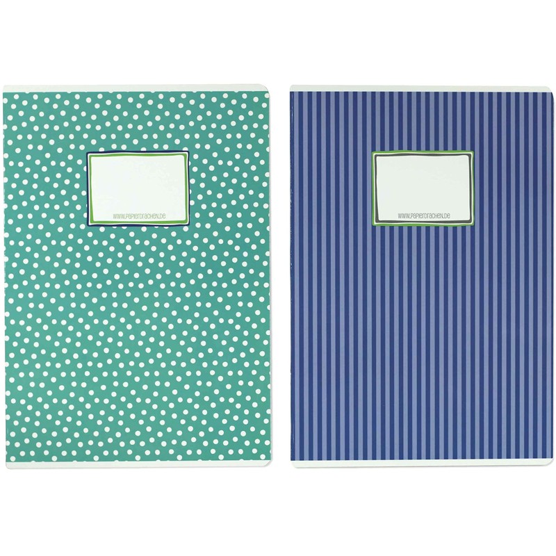 Papierdrachen 4 high-quality school notebooks for children, DIN A4, lined