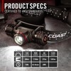 Coast XPH30R 1500 Lumen USB-C Rechargeable Dual Power Headlamp with