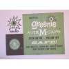 MATTEL "Greenie" Stik M Caps Box (empty) + 2 Decals/Sticker