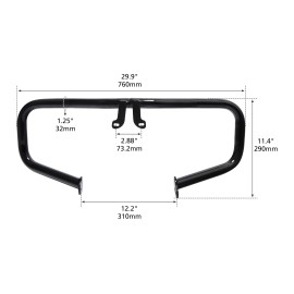 TCMT Chopped Engine Guard Crash Bar Fit For Harley Touring Road King FLHR 14-Up Black