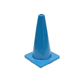 (Set of 6) CJ Safety 18" Blue PVC Traffic Safety Cones - No Reflective Collar (6 Cones)