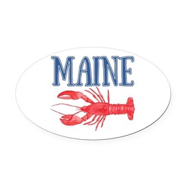 CafePress Maine Lobster Oval Car Magnet, Euro Oval Bumper Magnet