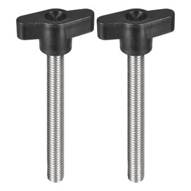 QUARKZMAN Pack of 2 Clamping Screw Knob, M8 x 70 mm 304 Stainless Steel T-shaped Thumb Screws Handle for Quick Replacement of Hand Tightening Knob