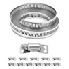 QWORK® 304 Stainless Steel Adjustable Hose Clamps, Hose Clamps 5