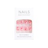 CEWEWP Christmas Press on Nails Short Square Fake Nails Pink