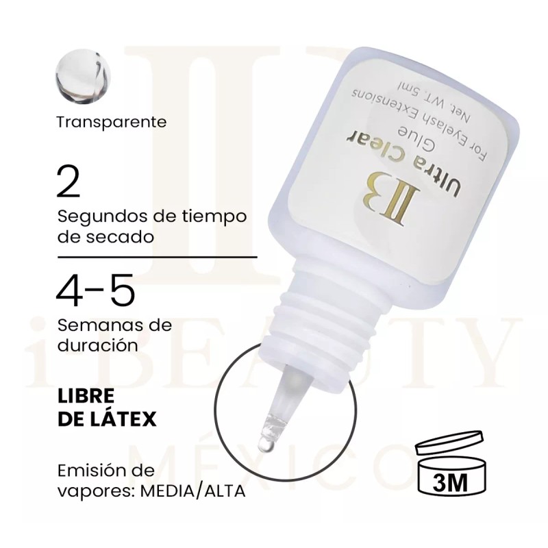 IB Pegamento Para Extensiones De Pestañas Ib Ultra Clear