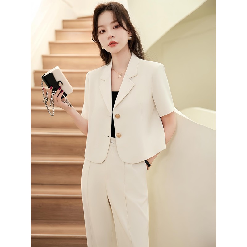 billevan Tailored Jacket, Women's, Outerwear, Short Sleeve, Spring and Summer,