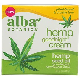 Alba Botanica Hemp Goodnight Facial Cream, Plant Based, 1.7 Ounces (Pack Of 1)