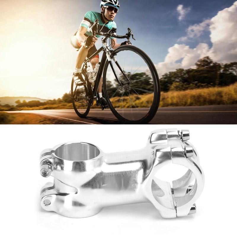MEIJUN 31.8mm Bike Silver Stem Aluminum Alloy Bicycle Handlebar Stem