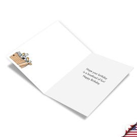 NobleWorks Funny Birthday Greeting Card with 5 x 7 Inch Envelope (1 Card) Bday Ark of Cats C9262BDG-UA