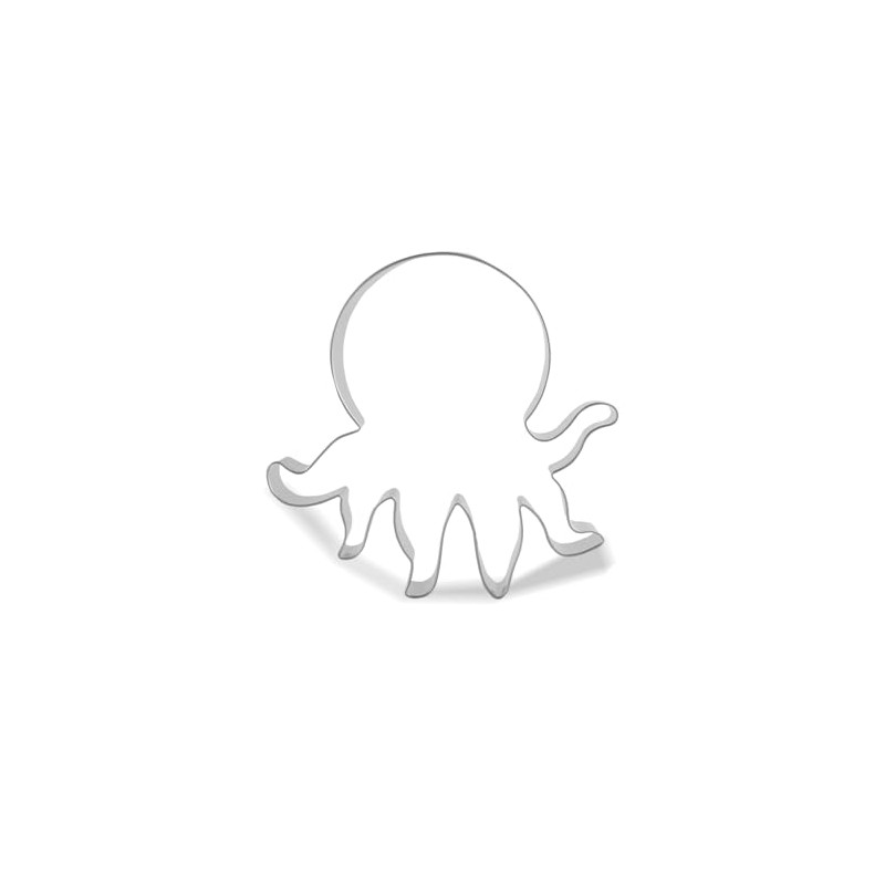 Keewah Octopus Cookie Cutter, 4.5”, Stainless Steel