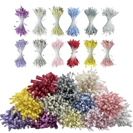 1800 Double Head Flower Stamen 12 Colors Floral DIY Craft Accessories