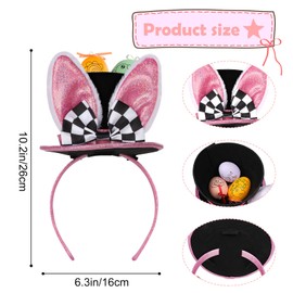 Easter Bonnet Kit, DIY Easter Bunny Hat With Eggs, Bonnet Decorations Kit - Handmade Bunny Hat Headband for Kids to Handmade DIY Design, Party Favors Decorate and Wear