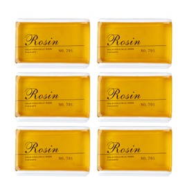 6Pcs Violin Rosin Bow String Rosin Instrument Accessory Low Dust Universal for Viola Cello Yellow