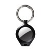 NATURAL design AirTag Case Key Ring ALUMINUM BUMPER (JET BLACK)