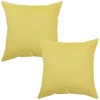 Betadistor Square Cotton Yellow Cushion Covers: Decorative 2 Set Throw