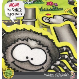 Playtime Felts Itsy Bitsy Spider Nursery Rhyme Felt Set | PRECUT & Ready to Play Felt Story Pieces for Flannel Board Teaching - Adorable Felt Characters