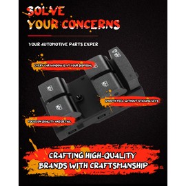 CCIYU Front Left Driver Side Power Window Switch Compatible for Buick Allure 2010,for Buick Lacrosse 2010 11 12 13 14 15 2016 | Replaces 20830825