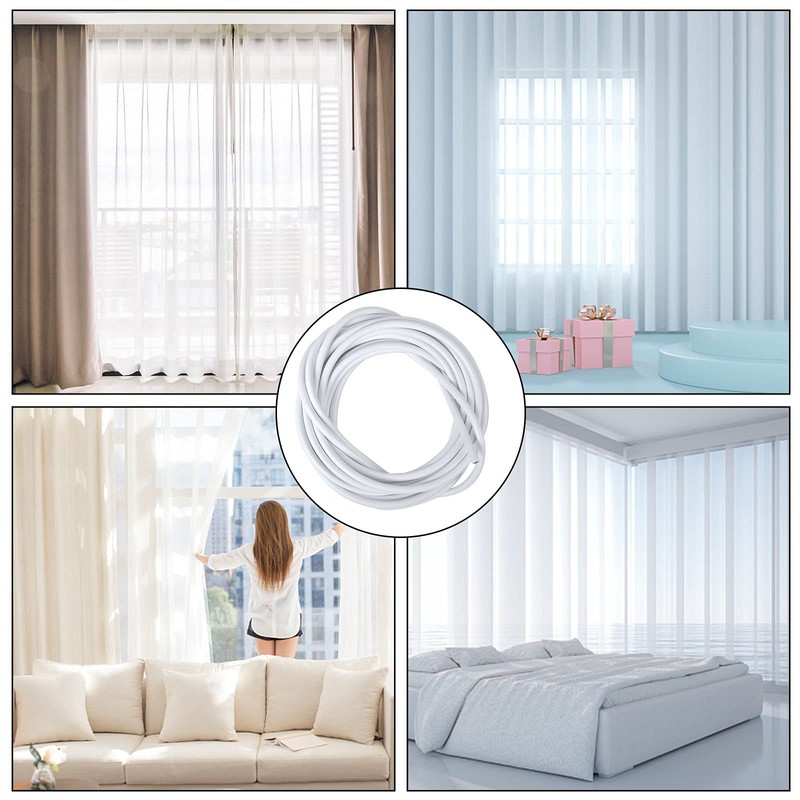 AvoDovA Curtain Wire and Hooks Set, 5M White Net Curtain
