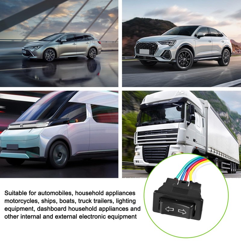 XMSJSIY Universal 5-Pin Car Power Window Switch with Wire Car