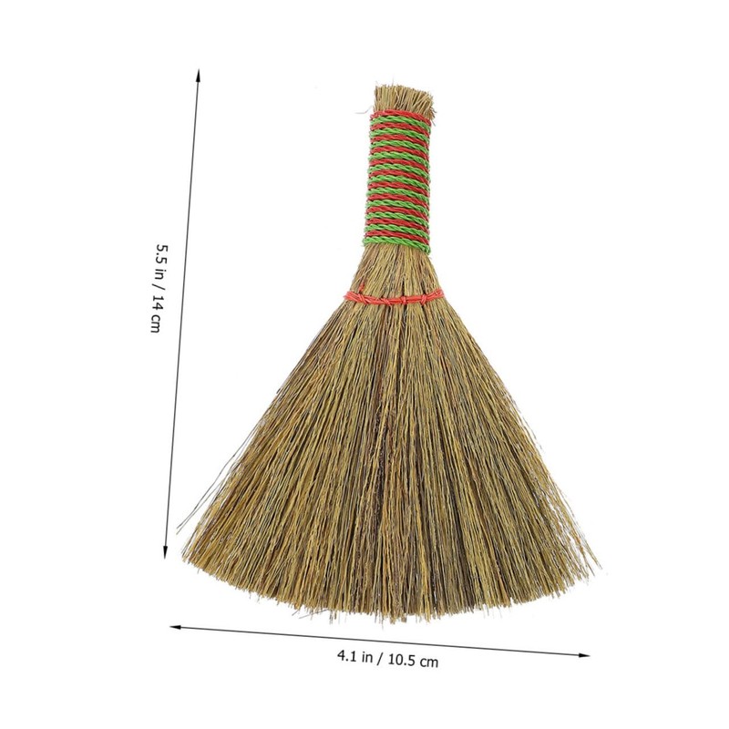 ULTECHNOVO 3pcs Small Desktop Broom Manual Short Handle Whisk Brush