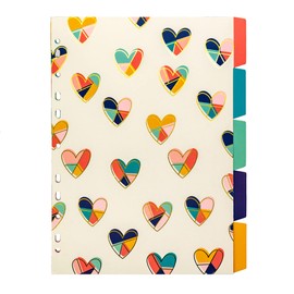 Pukka Pad, Fashion A4 5-Part Divider Set – 5 Reversible Subject Dividers with Fun Designs and Solid Colours on Reverse – 11-Hole Punch Design on 250GSM Board