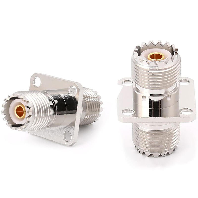 tunghey 2Pack SO239 to SO239 Chassis Mount Connector, SO239 UHF