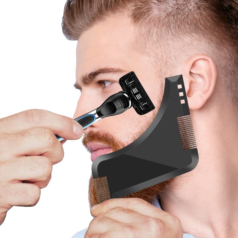 Accessotech Beard Styling Shaping Template Comb Barber Tool Symmetry Line