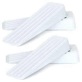 Mario10 Door Wedge Rubber Door Stops Indoor Outdoor Anti Skid Rubber Door Stoppers for Floor Multi-Surface Rubber Door Wedges Heavy Duty Door Holders to Stay Open - 4-Pack (White)
