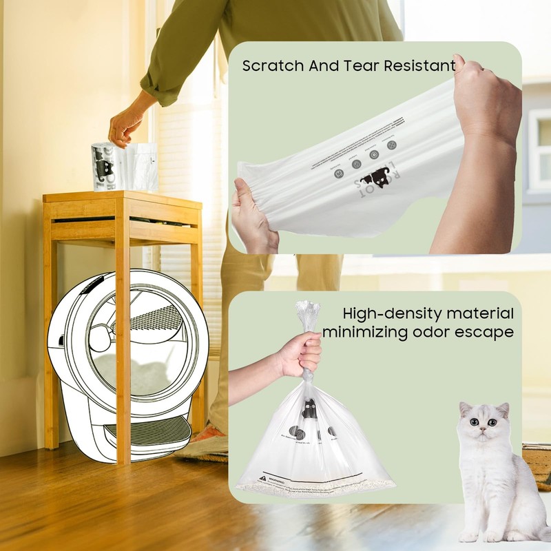 AWoHH 90 Pack Cat Litter Box Robot Model 5/4/3 Waste