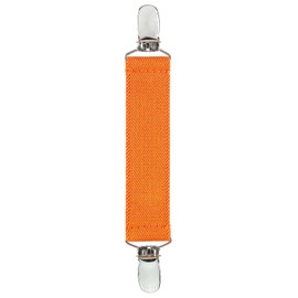 HOLD'EM Elastic Scarf and Hat Clips Attacher with Extra Heavy Clips - Orange Rust