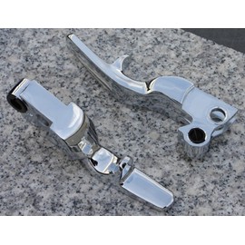 i5motorcycle i5 Chrome Ultra Short Front Brake & Clutch LEVERS for Harley Davidson Sportster Softail Dyna Glide Road King